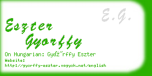 eszter gyorffy business card